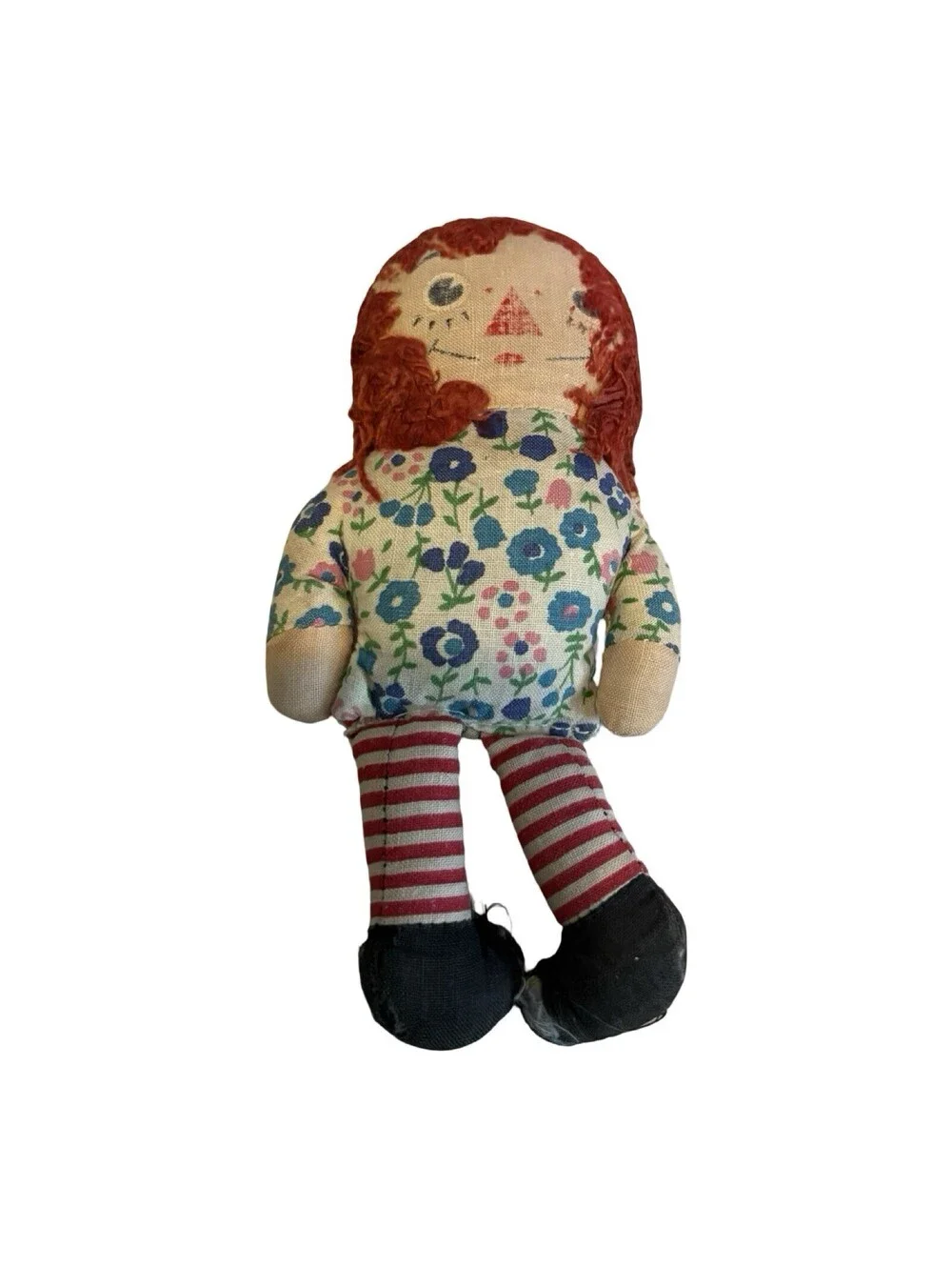 Vintage Knickerbocker Small Raggedy Ann Cloth Doll 7 inches Double-Sided